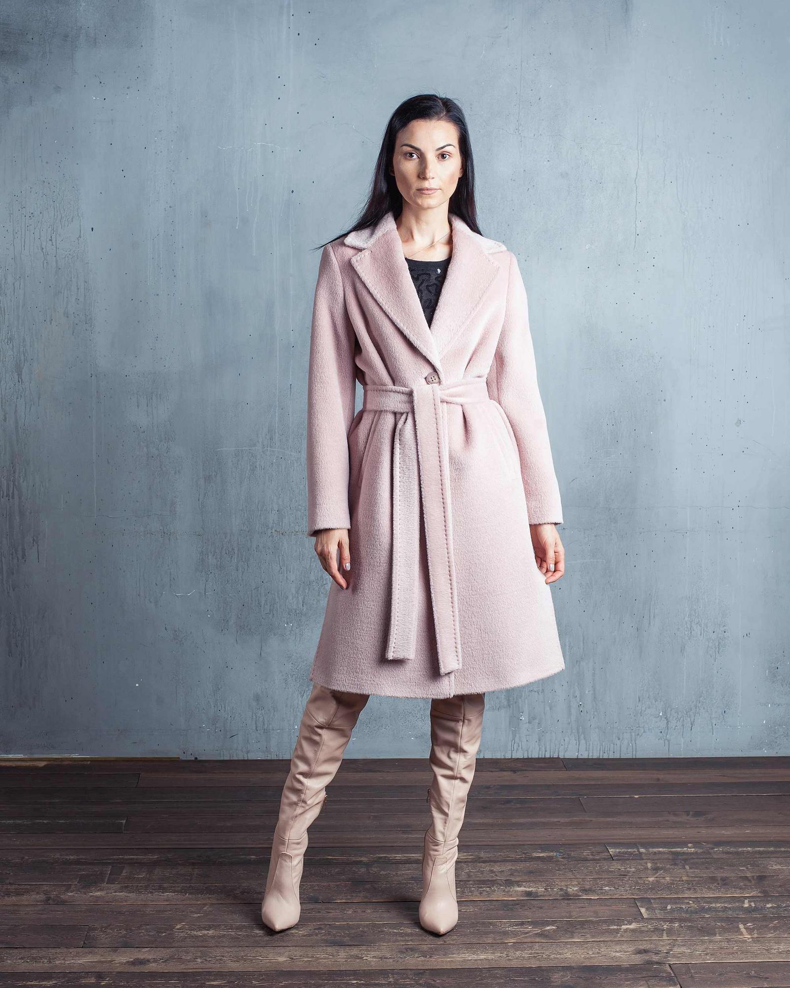 Пальто из шерсти альпака