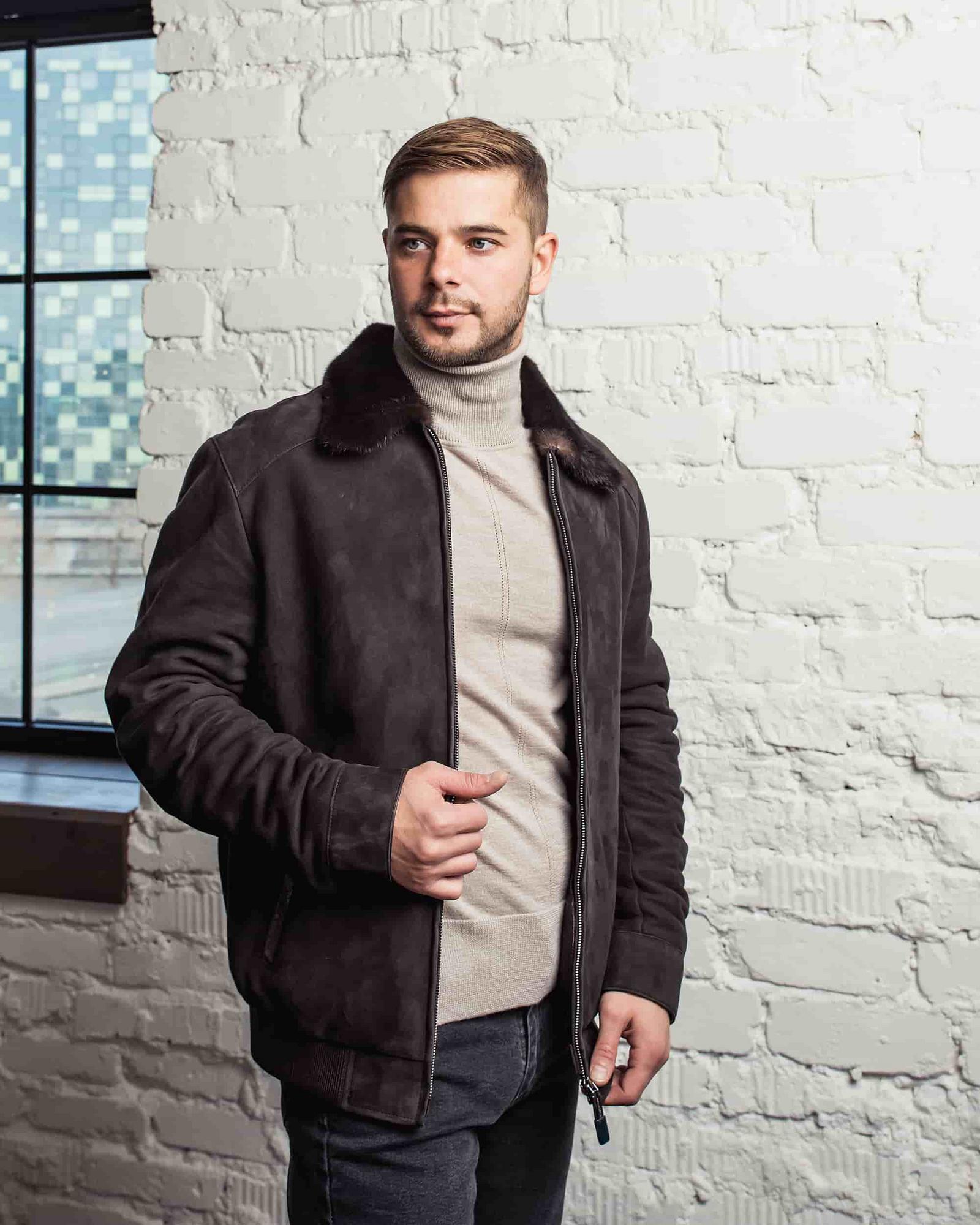 Куртка мужская из натуральной замши