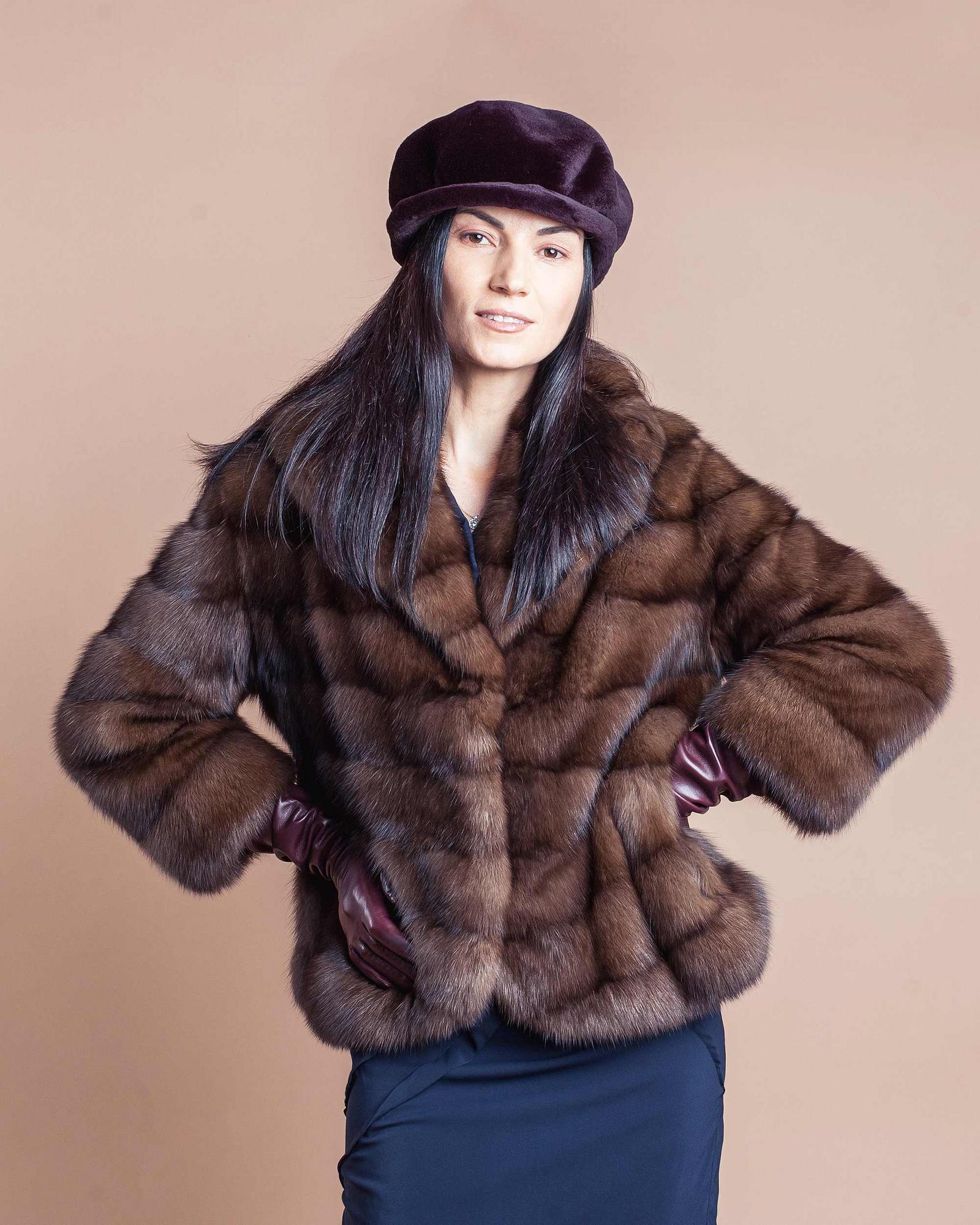 Полушубок из меха соболя