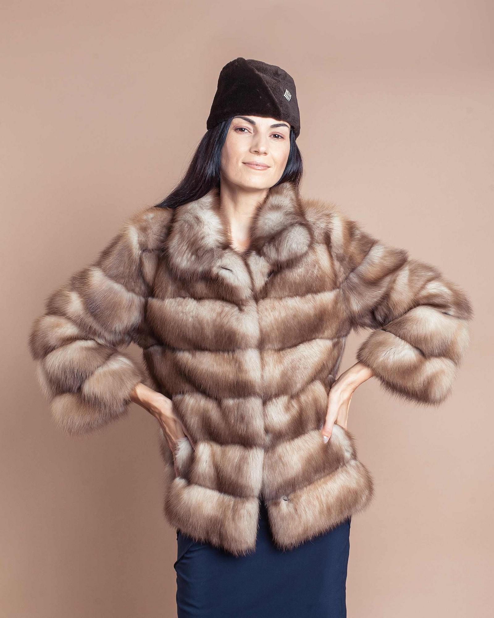 Полушубок из меха куницы "STONE MARTEN"