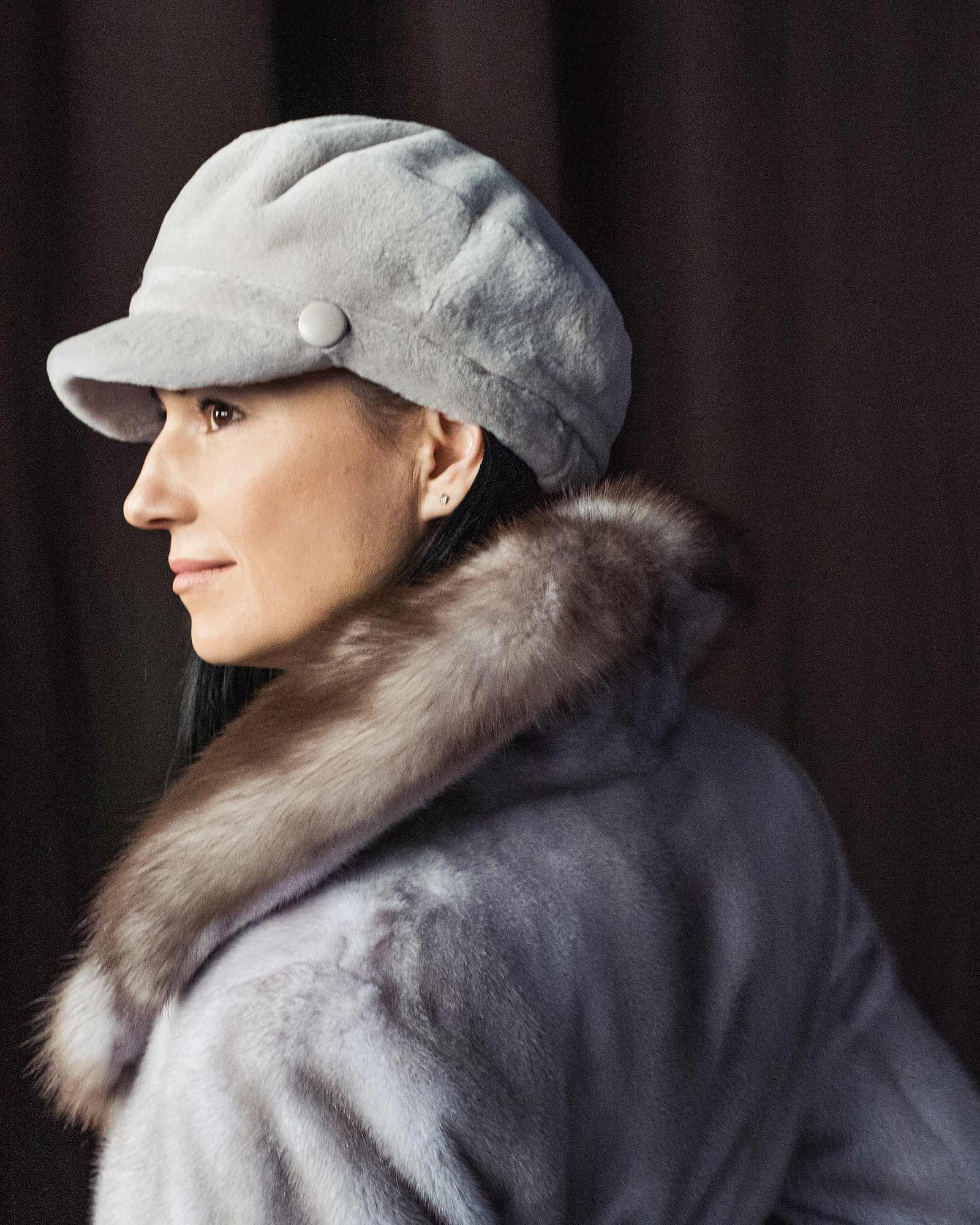 Шапка из стриженой норки