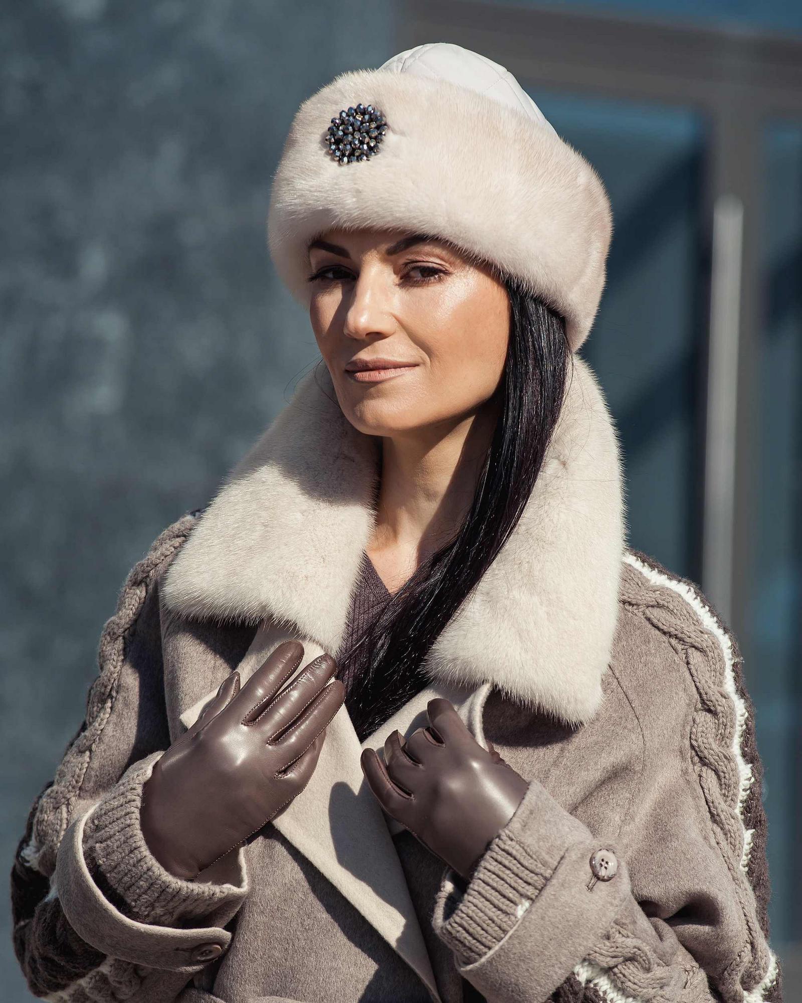 Шапка из меха норки