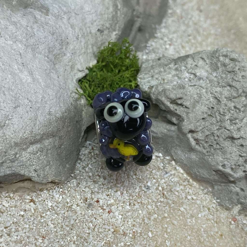 Sheep 7 Royal viola with duck