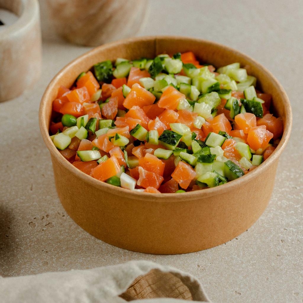 Оливье с лососем