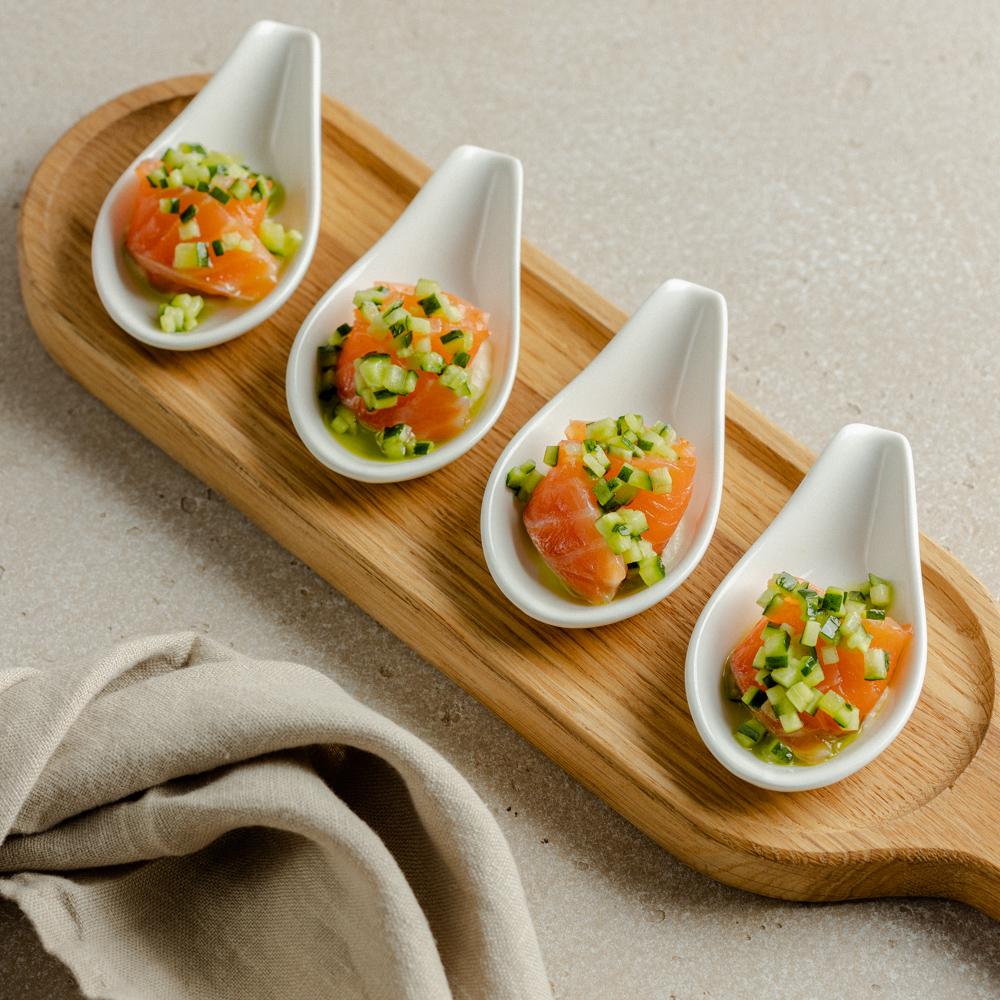 Керамическая креманка лосось / сливочный хрен