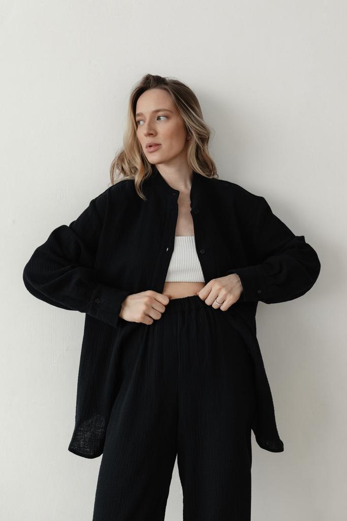 Костюм COUNTRY из муслина,  черный