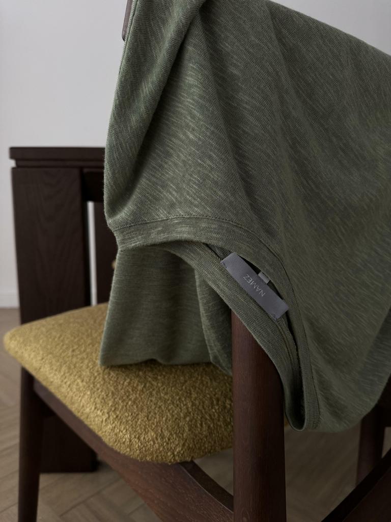 Лонгслив Over Sage из тонкого фактурного трикотажа