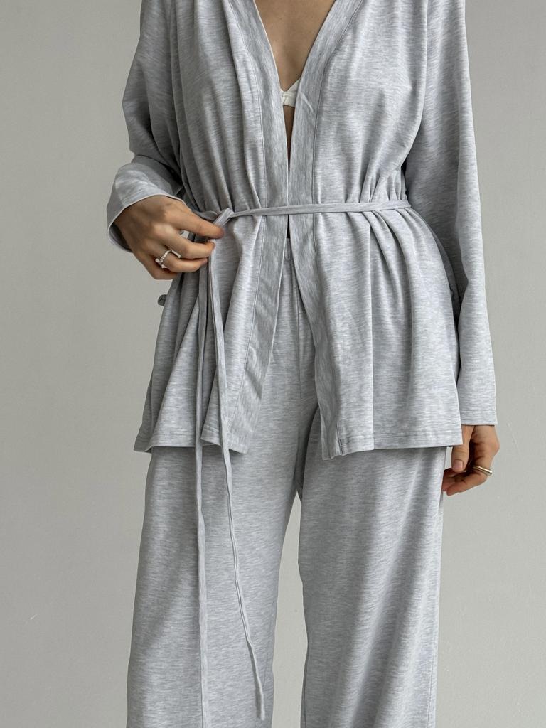 Кардиган Grey Melange из хлопка Soft