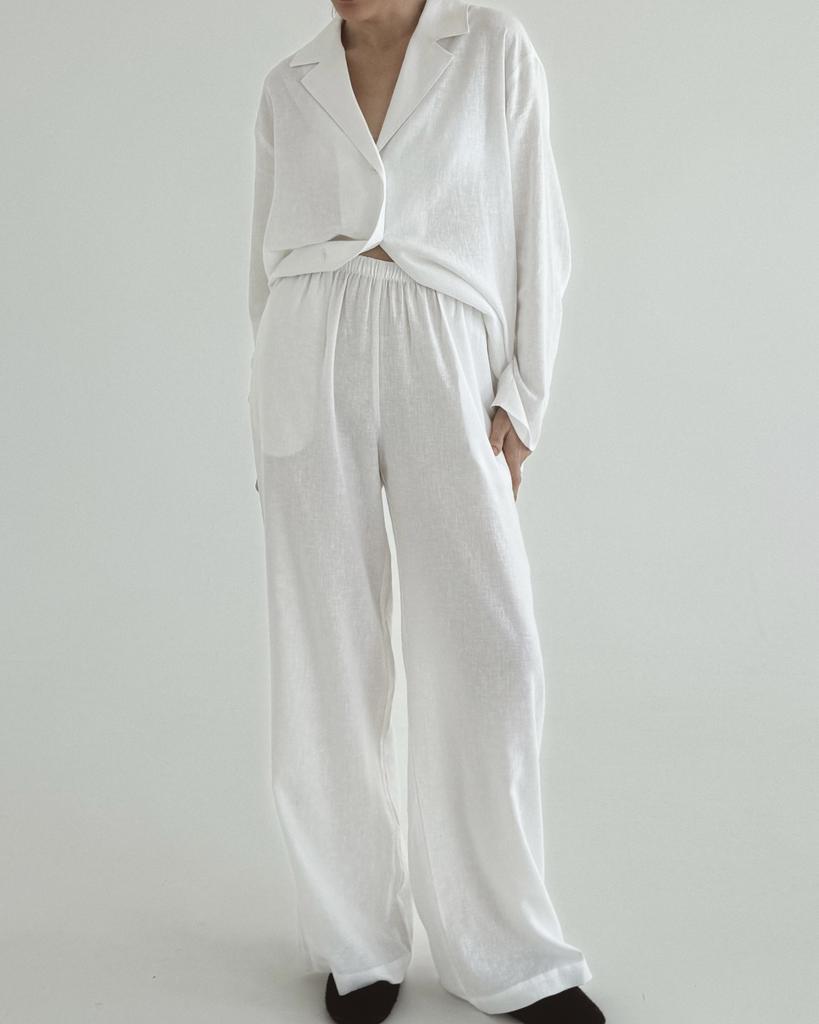 Костюм “Good Morning” White из мягкого льна