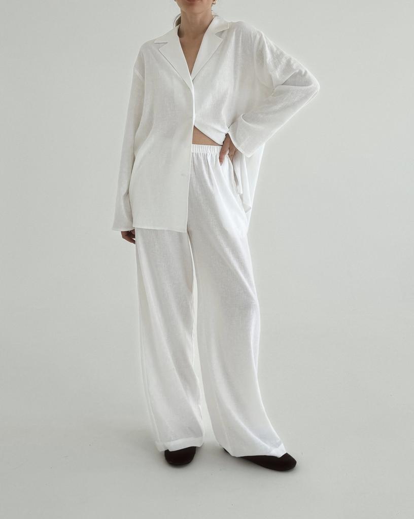 Костюм “Good Morning” White из мягкого льна