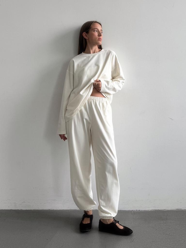 Джоггеры из хлопка Soft Milk Cream