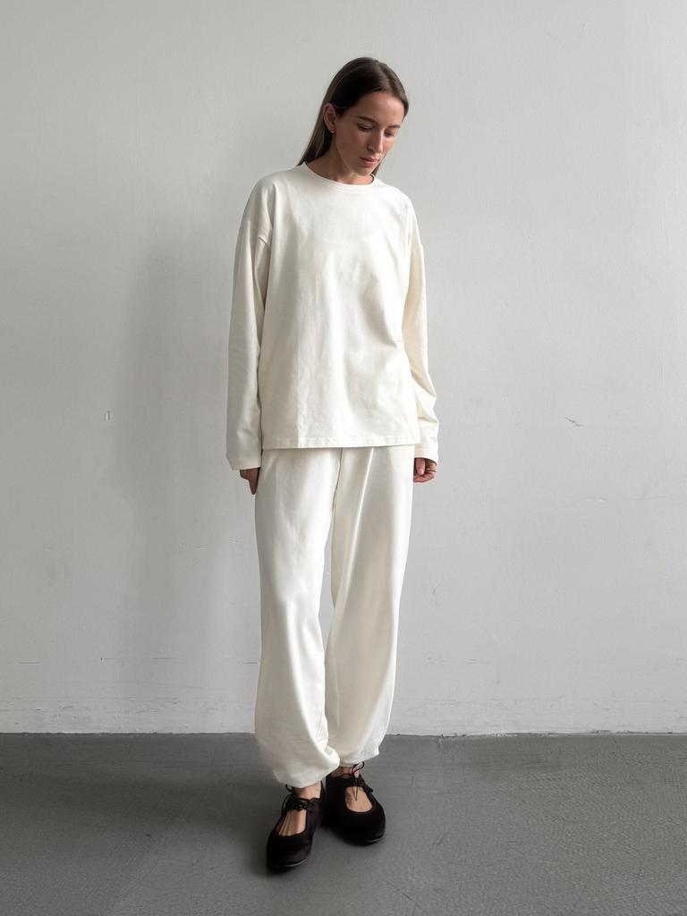 Лонгслив из хлопка Soft Milk Cream