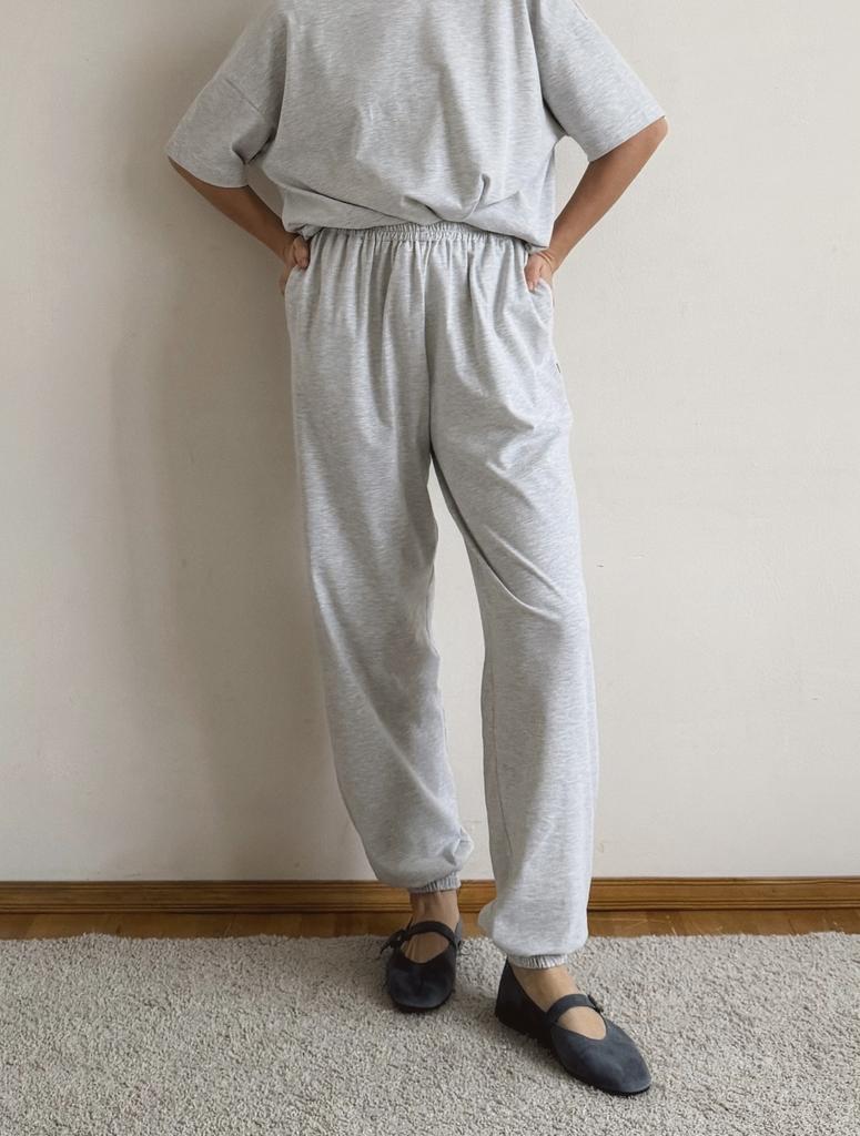 Джоггеры Grey Melange из мягкого хлопка