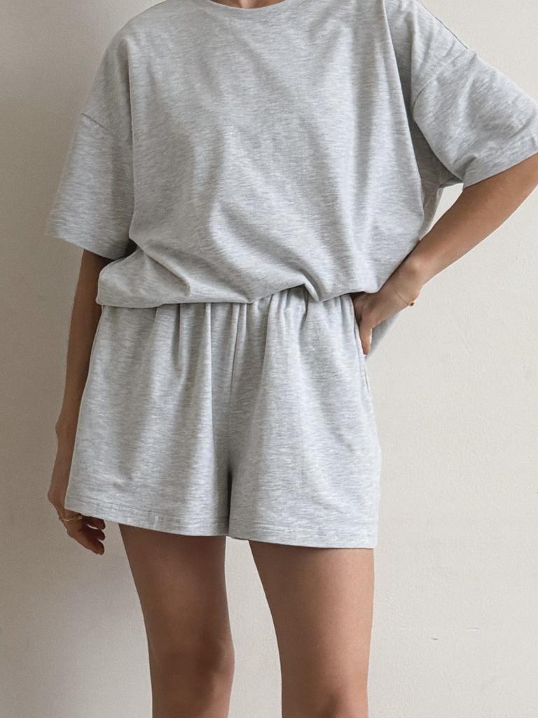 Шорты Grey Melange из мягкого хлопка