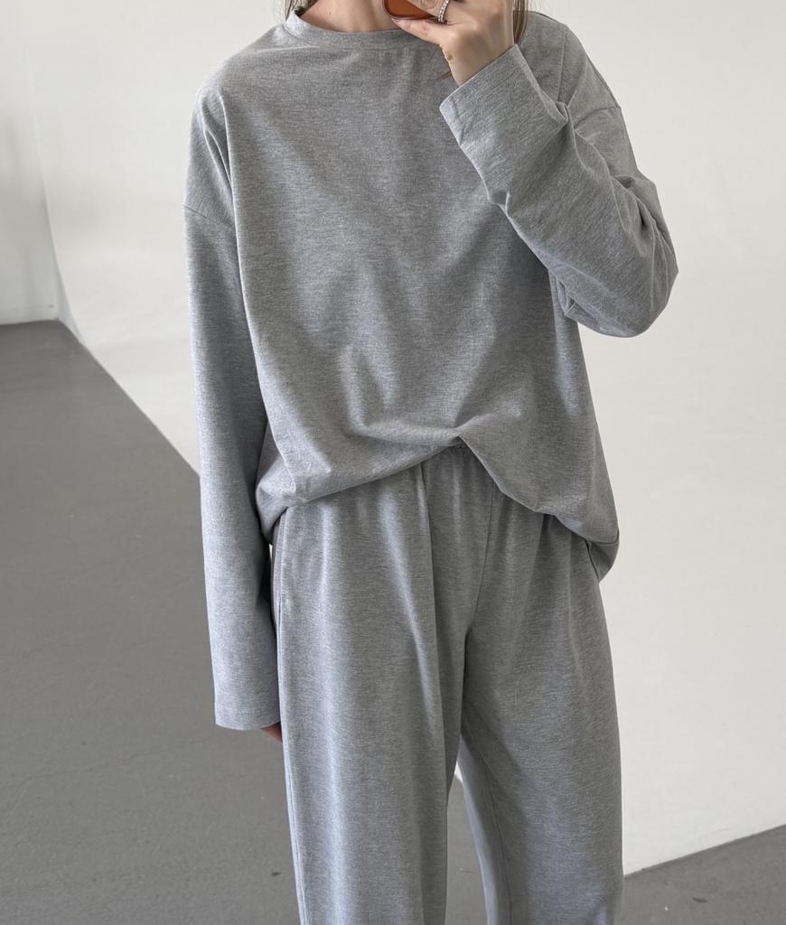 Лонгслив  Classic Grey Melange из мягкого хлопка