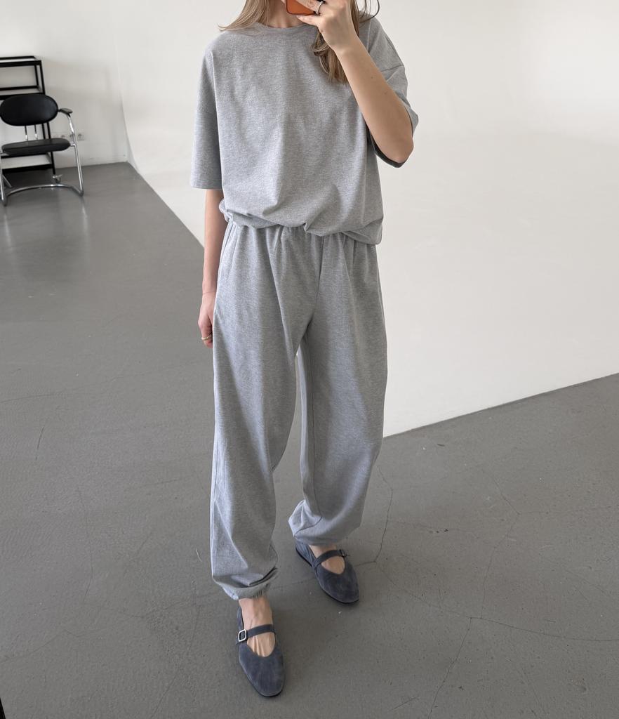 Джоггеры Classic Grey Melange из мягкого хлопка