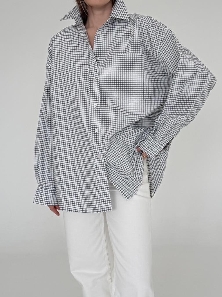 Рубашка оверсайз из итальянского хлопка, форест