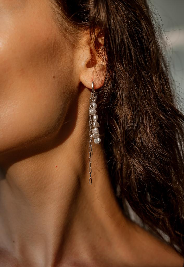 серьги с барочным жемчугом