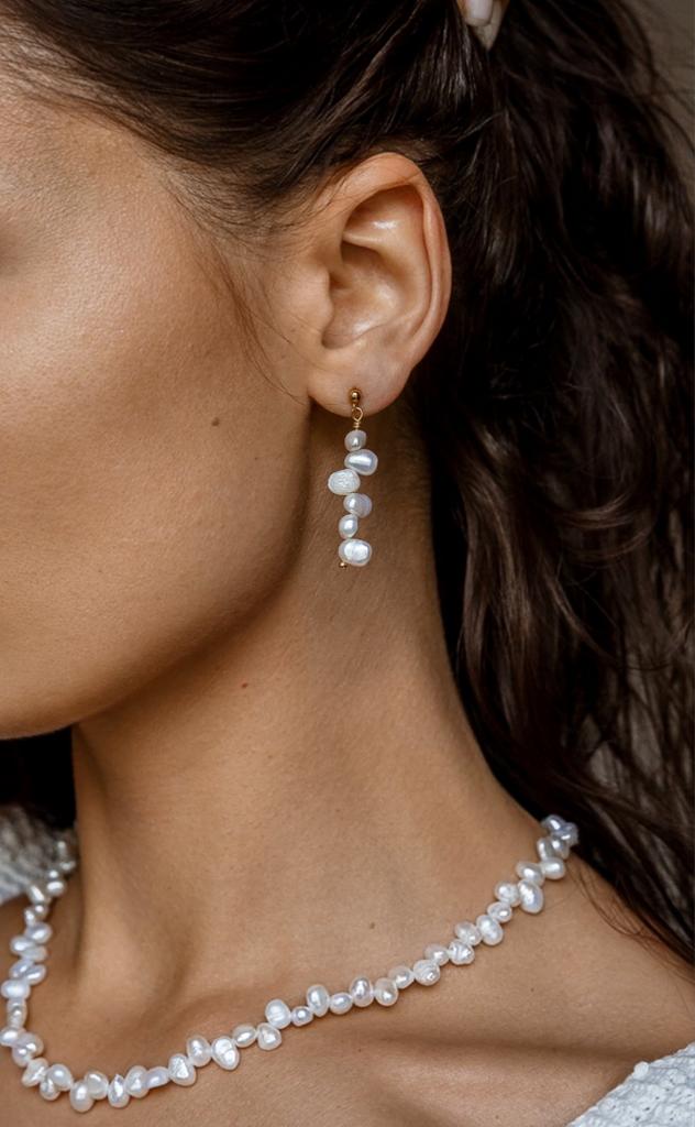 колье серьги из жемчуга