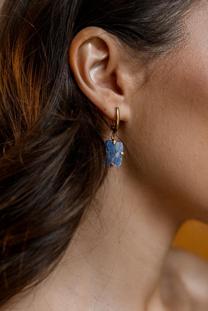 Cерьги с кианитом