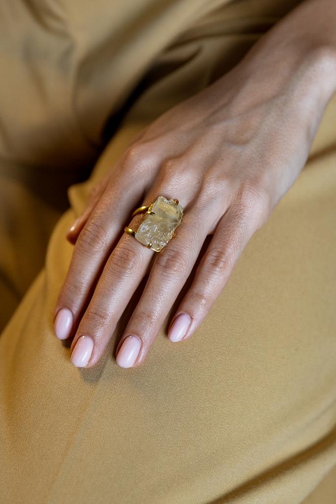 Кольцо с цитрином