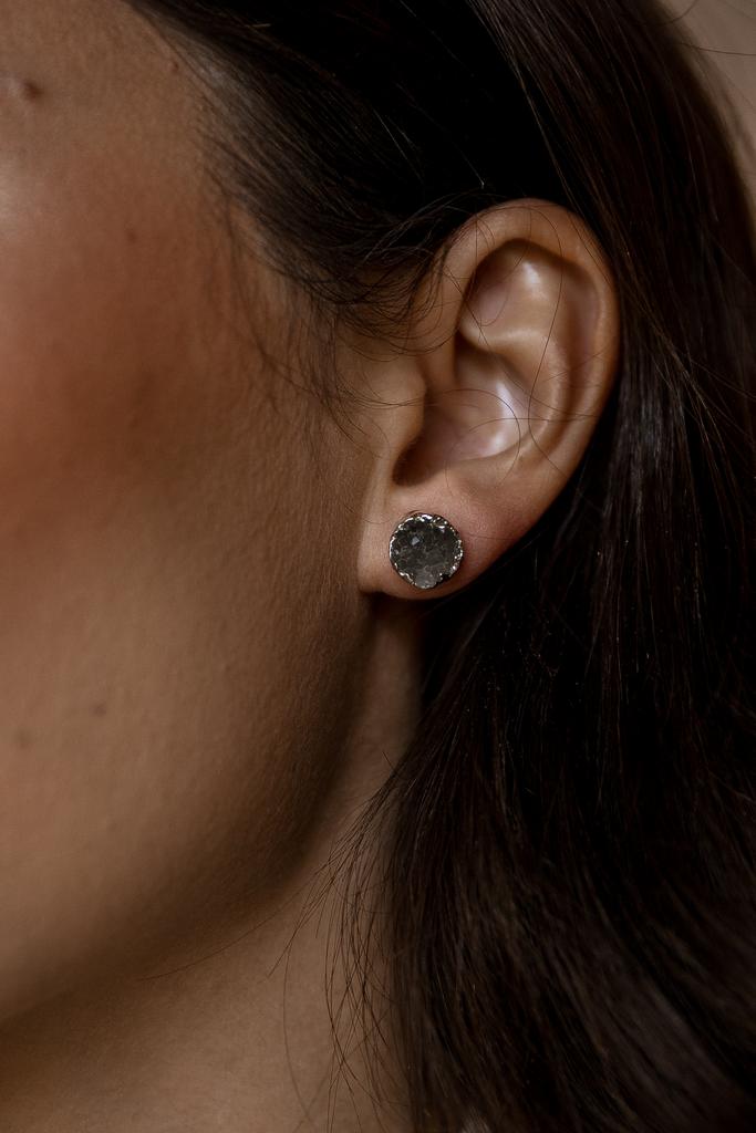 Пусеты с друзой аметиста