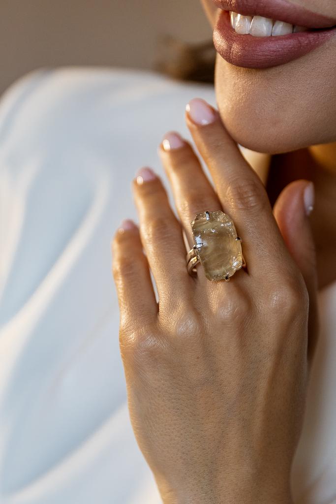 Кольцо с цитрином