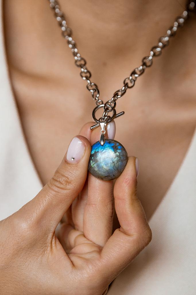 Подвеска с лабрадоритом Планета
