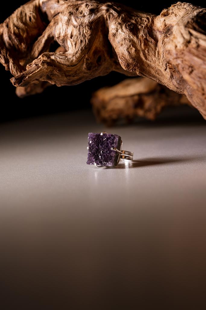 Кольцо с друзой аметиста