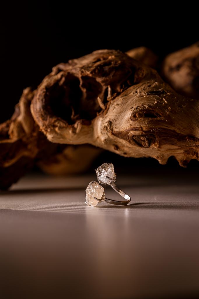 Кольцо с двойным цитрином