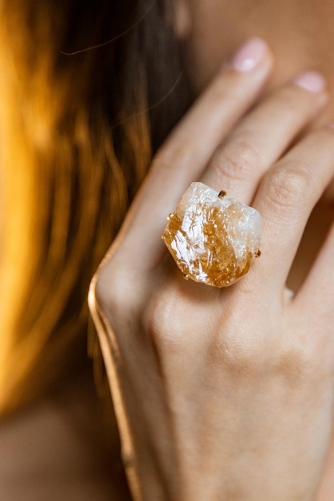 Кольцо с цитрином