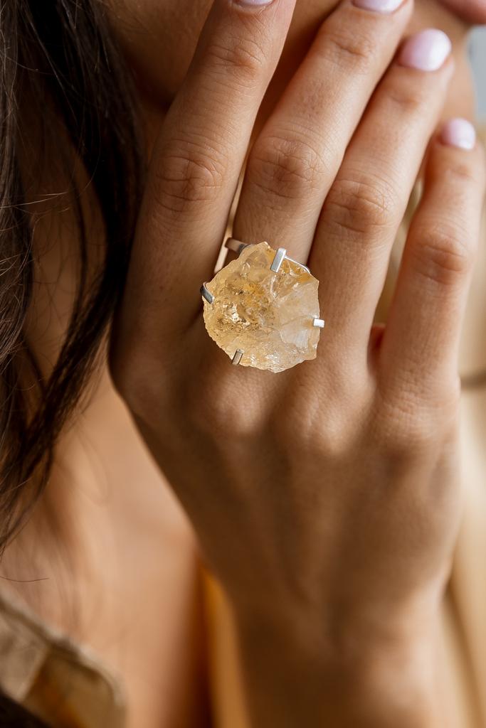 Кольцо с цитрином