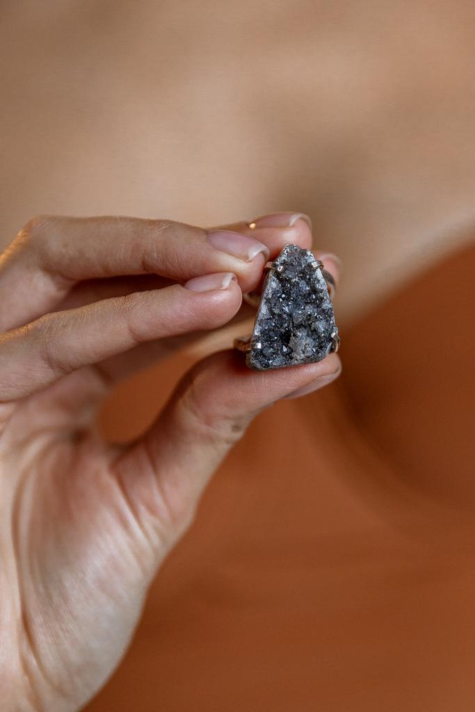 Кольцо с друзой аметиста