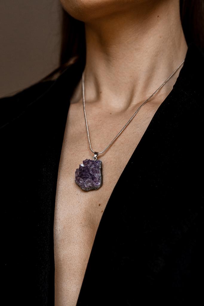 Подвеска с друзой аметиста