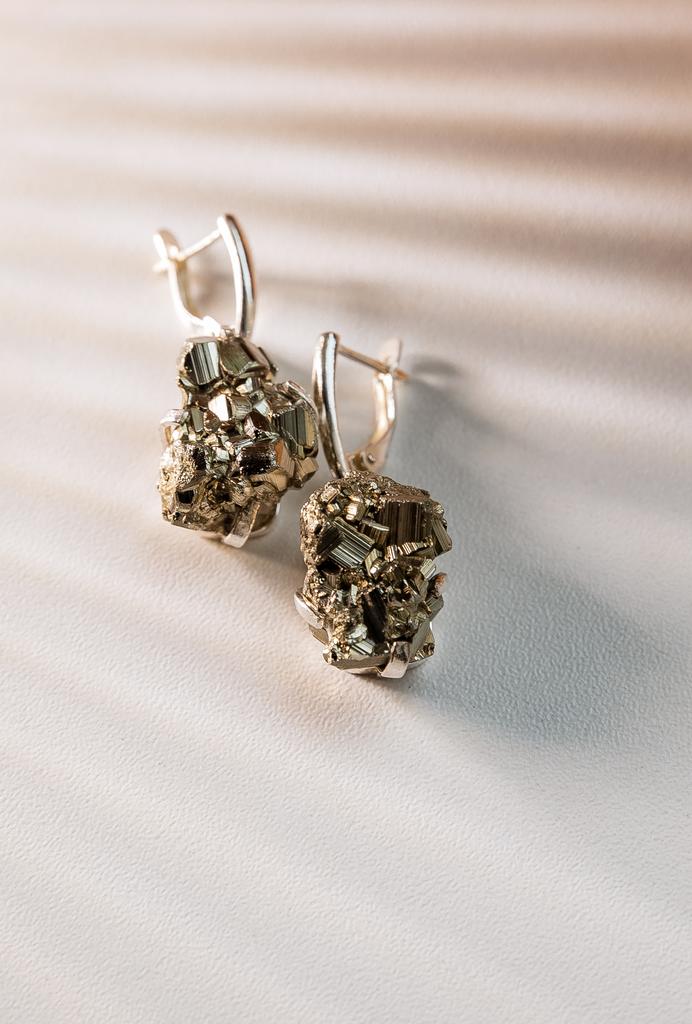 Серьги с пиритом