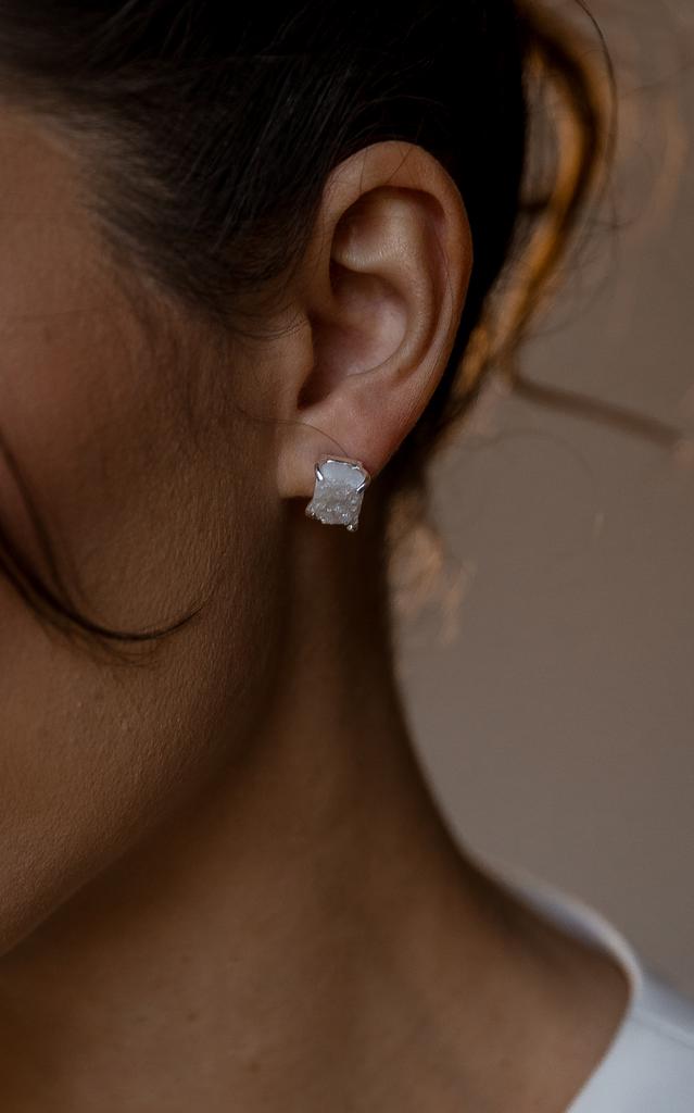 серьги пусеты хрусталь