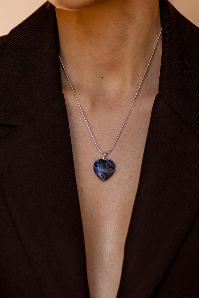 Подвеска с содалитом Сердце