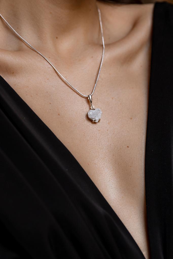 Подвеска с горным хрусталем Сердце