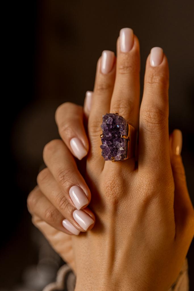 кольцо с друзей аметиста