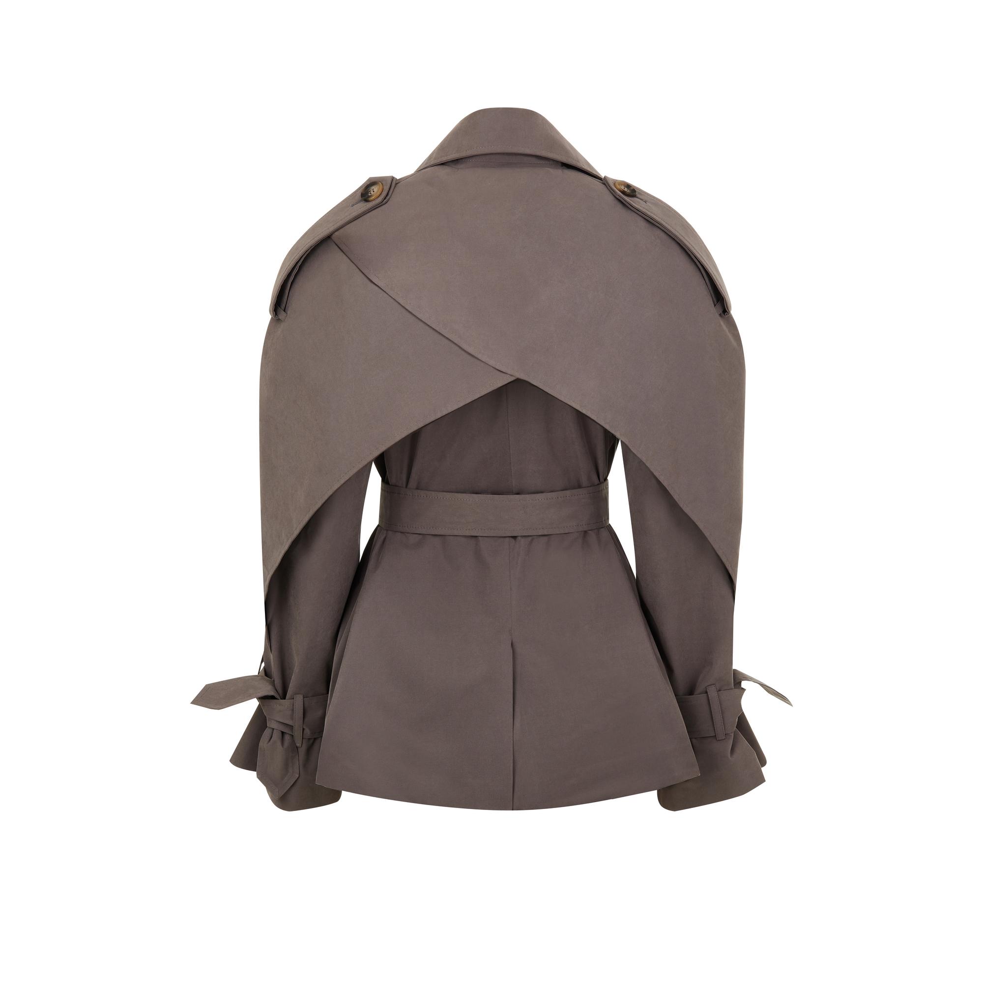 TRENCH WINGS CROP TAUPE