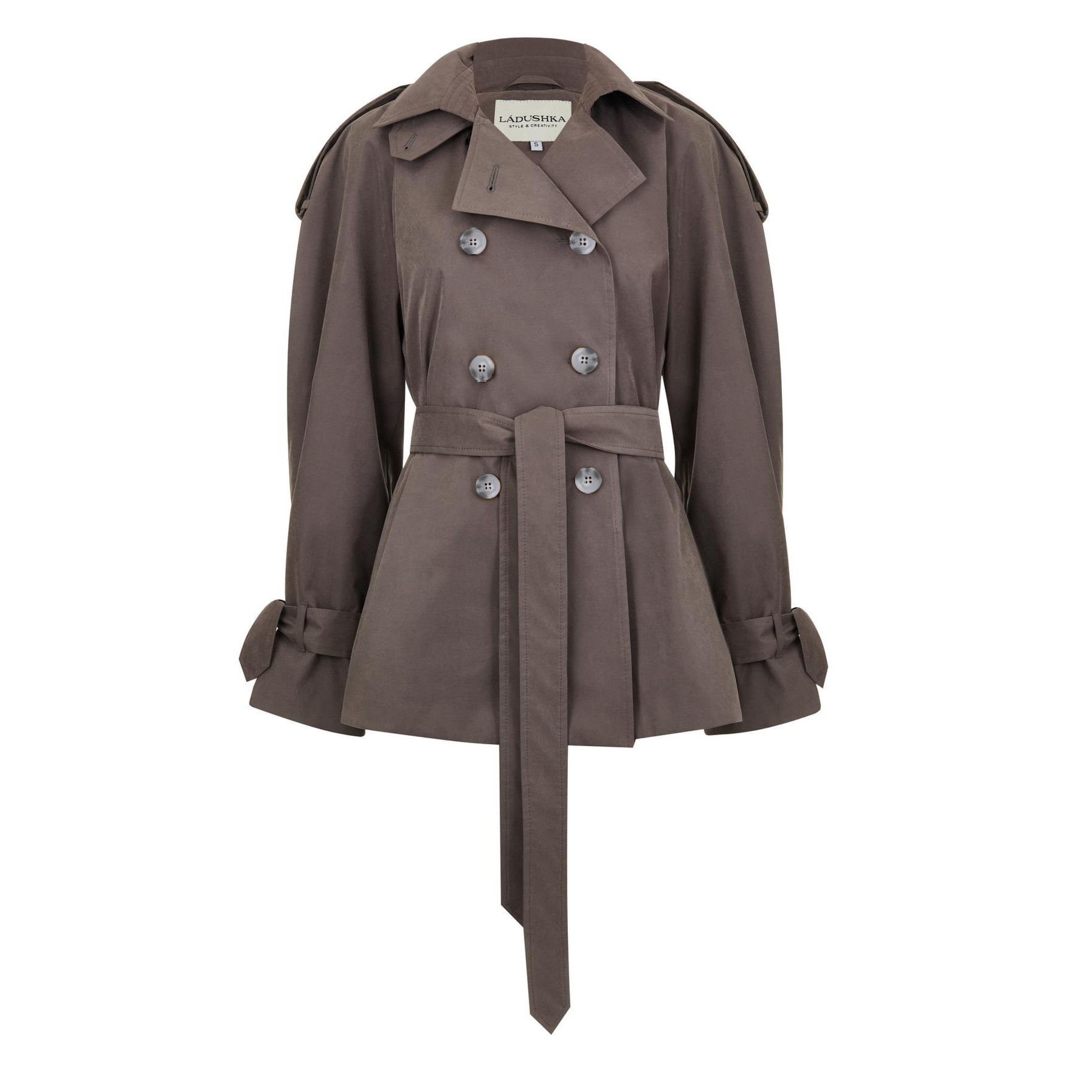 TRENCH WINGS CROP TAUPE