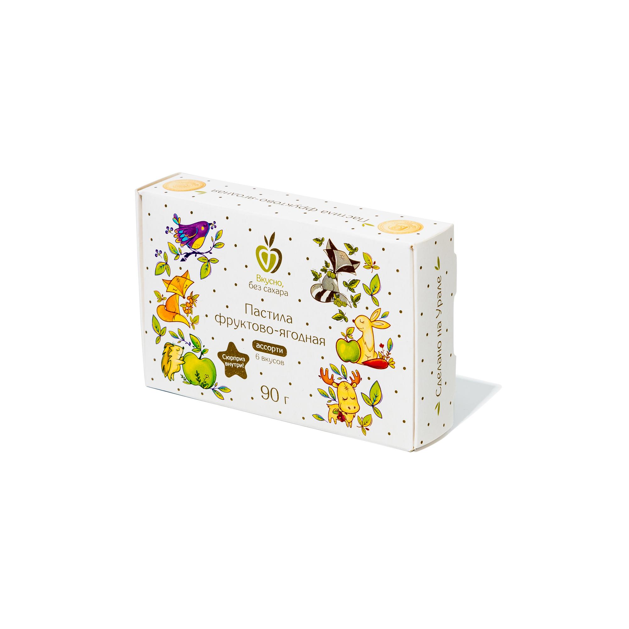 Д090. Набор пастилы фруктово-ягодной, 6 вкусов, 90 г