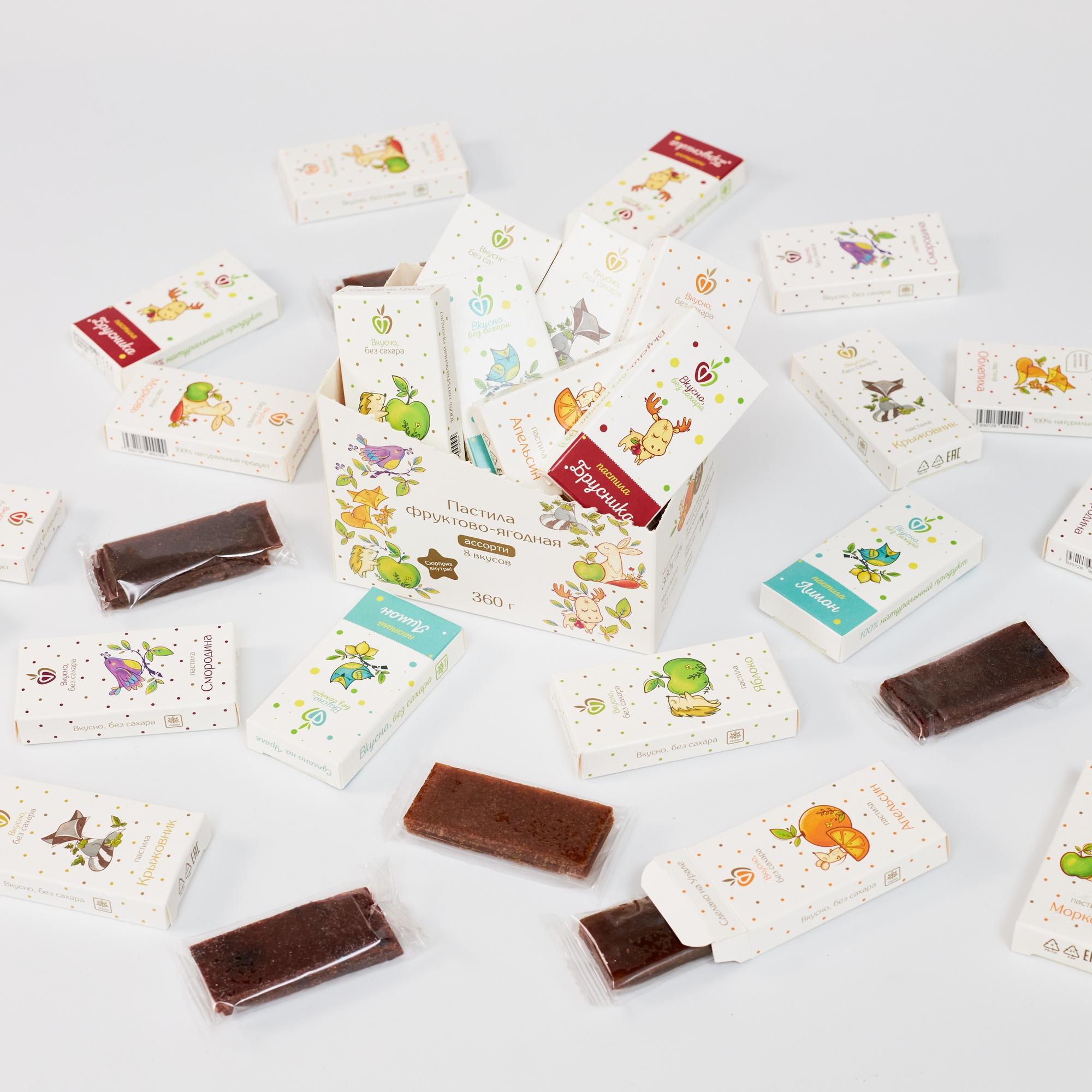 Д360. Набор пастилы фруктово-ягодной, 8 вкусов 360 г