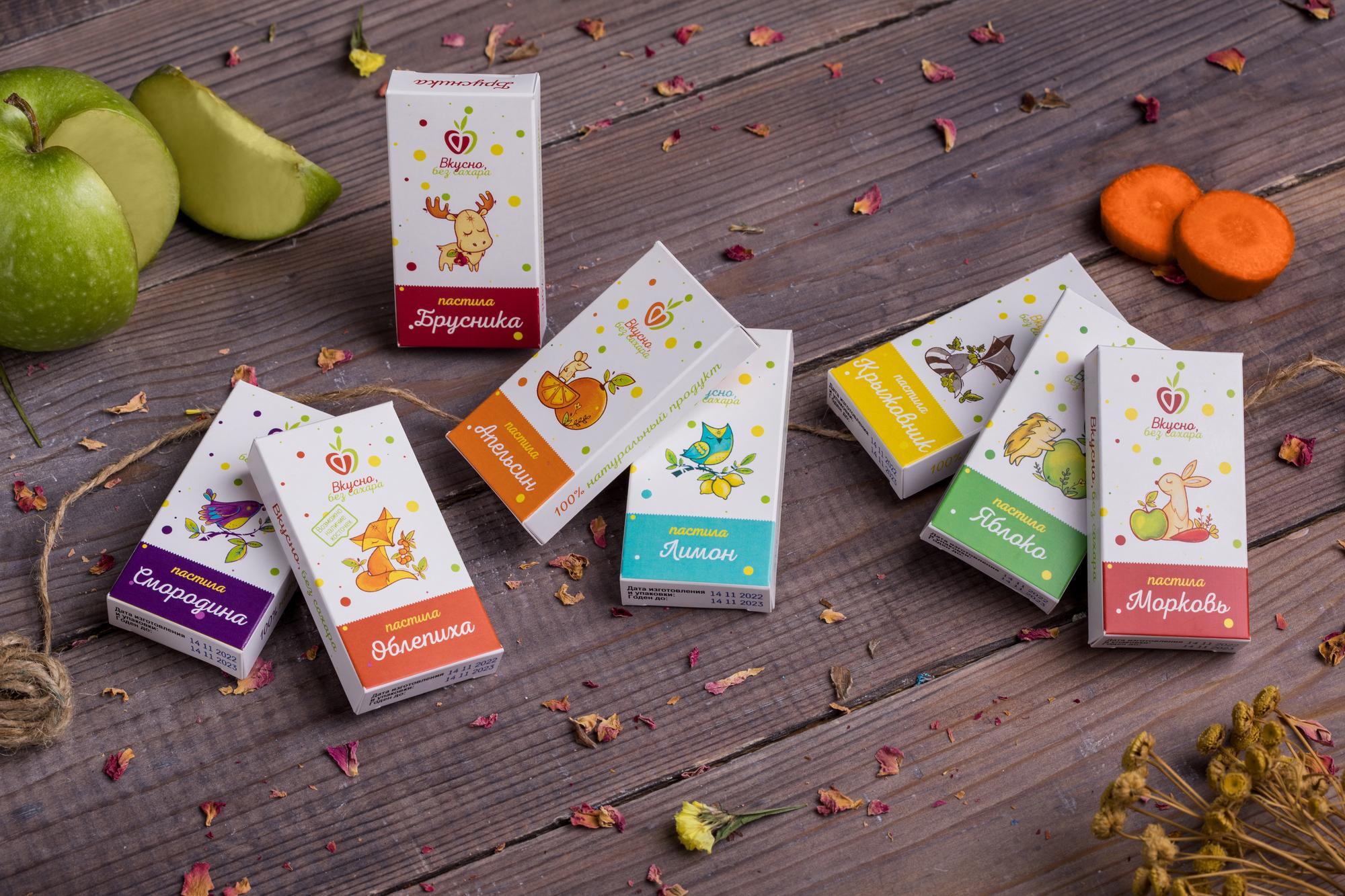 Д720. Набор пастилы фруктово-ягодной, 9 вкусов, 720 г