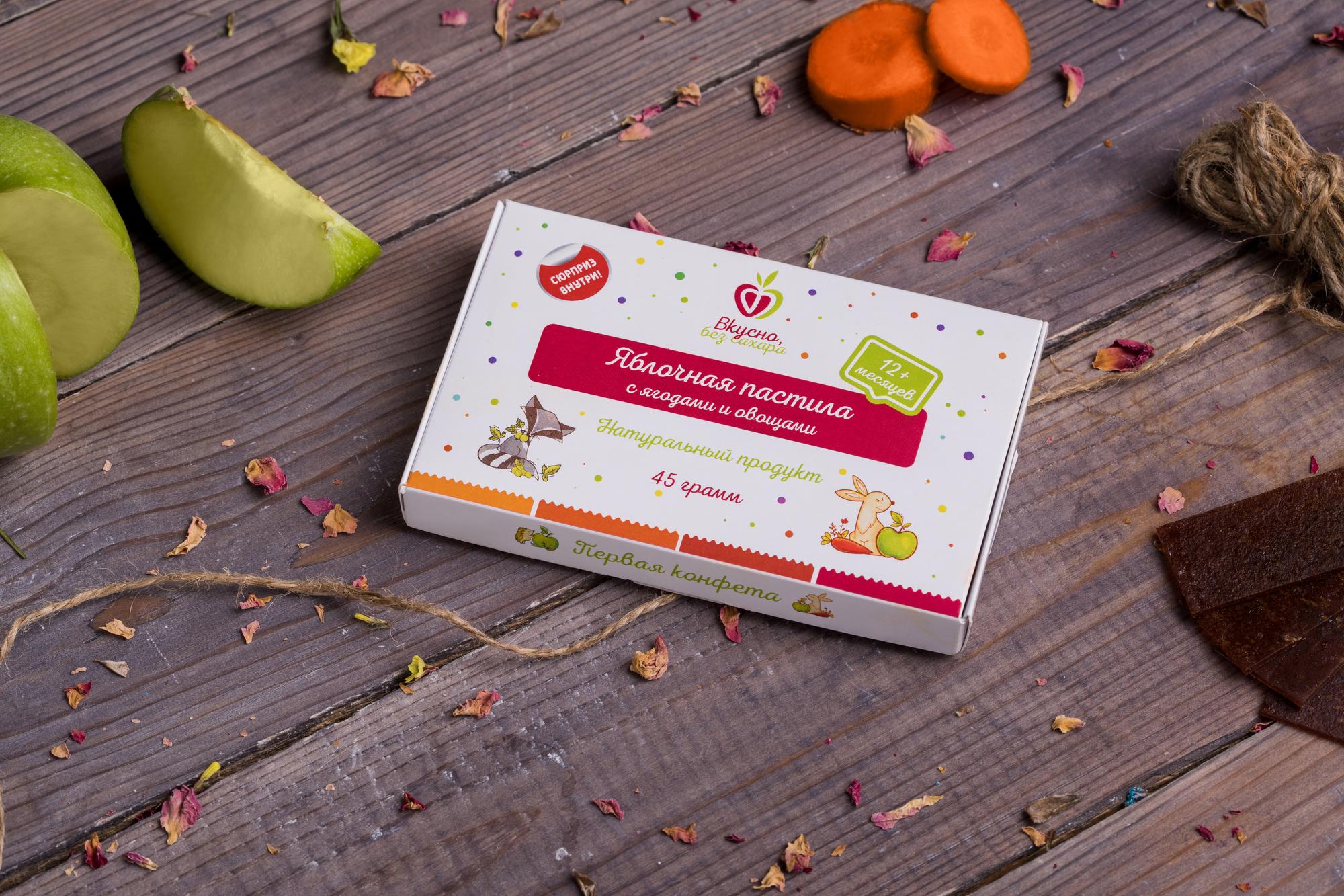 Д045. Набор пастилы фруктово-ягодной, 3 вкуса, 45 г