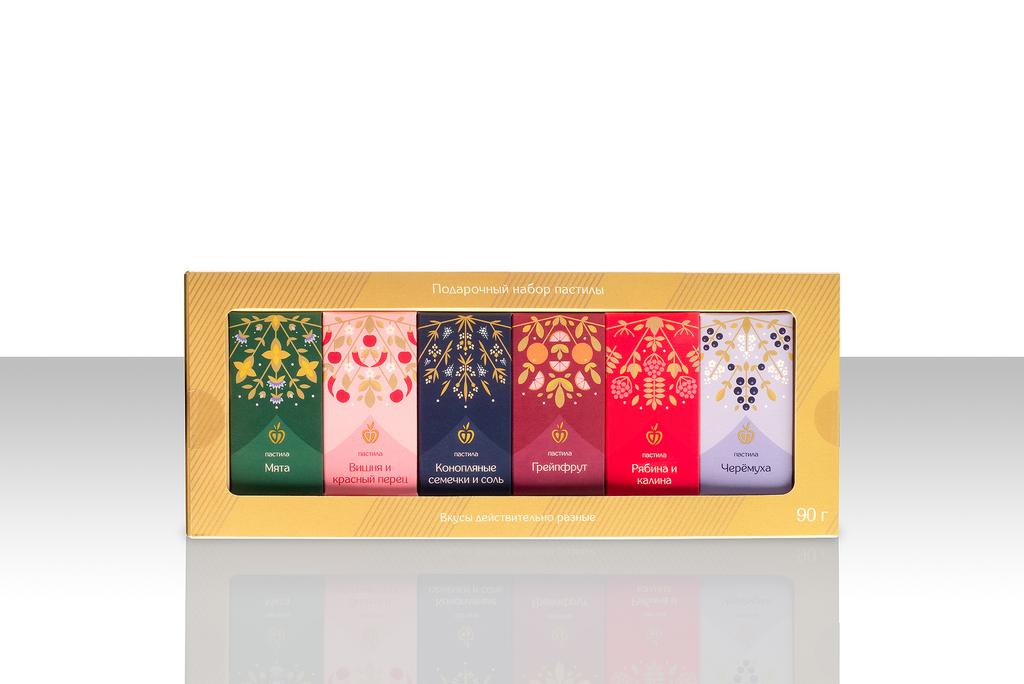 С090. Подарочная серия. Набор пастилы фруктово-ягодной «Синий», 6 вкусов, 90 г