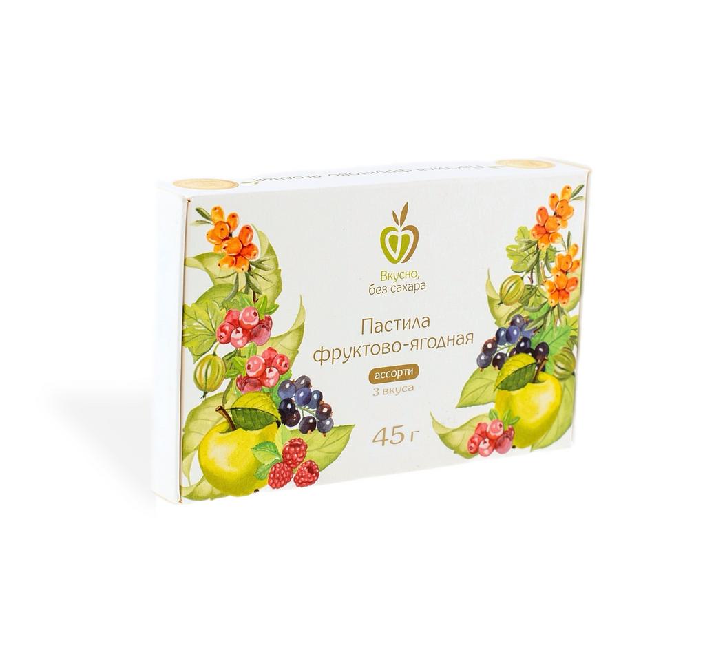 Я045. Ягодная серия. Набор пастилы фруктово-ягодной, 3 вкуса, 45 г