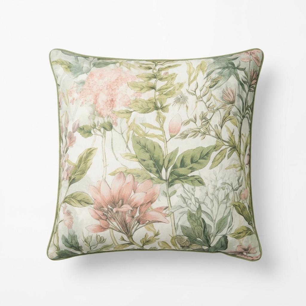 Подушка "Весна" из 100% льна с принтом