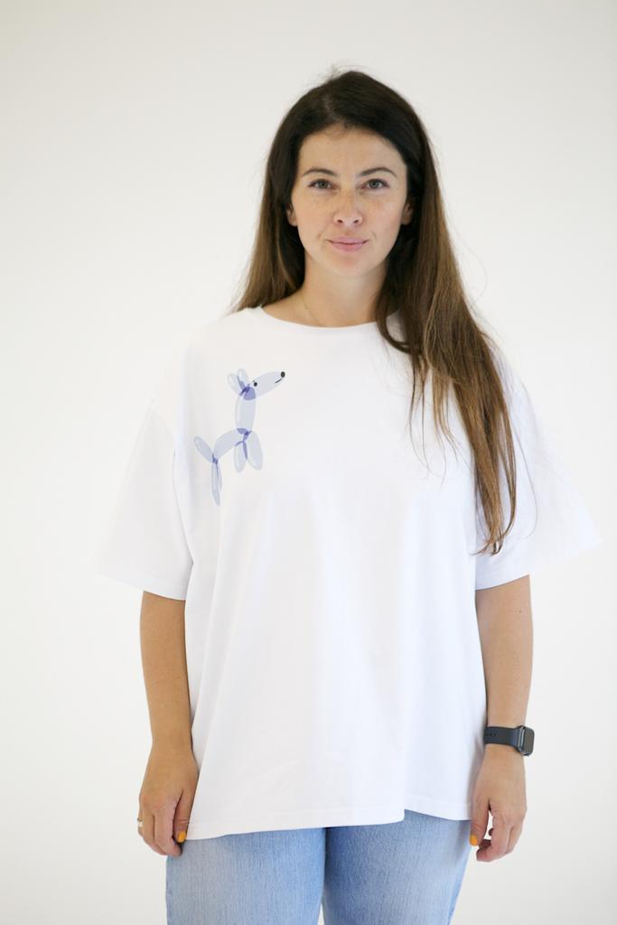 ФУТБОЛКА ШАРИК СОБАЧКА ГОЛУБАЯ