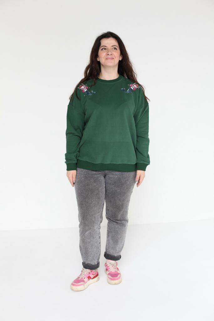 Свитшот Русалки на зеленом